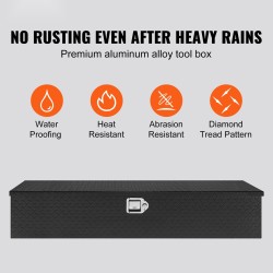 Alumiininen työkalulaatikko 1219x381x381 mm lavaan vesitiivis lukittava