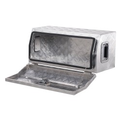 Raskaan käytön alumiininen työkalulaatikko 762x330x330 mm sivukahvolla T-lukolla