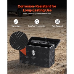 Alumiininen työkalulaatikko 406 x 190 x 254 mm musta sivukahvalla ja yläkahvalla