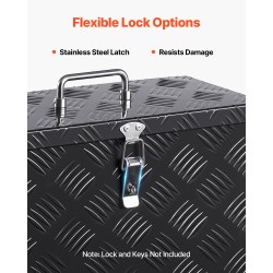 Alumiininen työkalulaatikko 406 x 190 x 254 mm musta sivukahvalla ja yläkahvalla