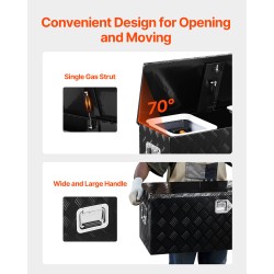 Työkalulaatikko alumiiniseoksesta musta 899 x 370 x 370 mm lukollinen liukuva hylly