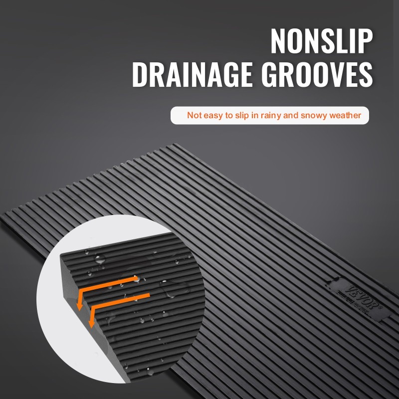 Leikattava täyskuminen kynnysluiska yhdeksänkymmentä senttimetriä pitkä kolme senttimetriä korkea luistamaton