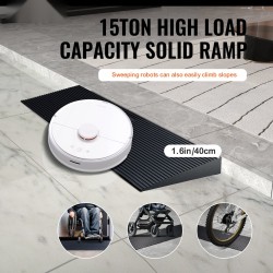 Kynnysluiska luonnonkumia 90 cm pitkä 4 cm korkea pyörätuoleille ja robotti-imureille