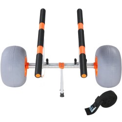 Kajakkikärry alumiinirunko 158,8 kg 30,5 cm renkaat taittuva säädettävä leveys liukumaton tukijalka