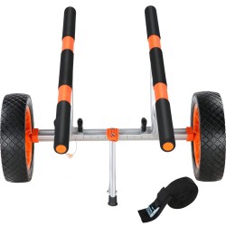 Kajakkikärry alumiiniseosrunko 204,1 kg kantavuus 30,5 cm kiinteät renkaat säädettävä leveys