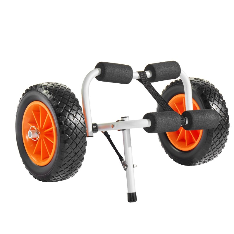 Taitettava alumiinikajakkikärry 90 kg kantavuus 25,4 cm täydenkumin renkaat kajakeille