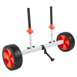 Kajakki kanootti SUP-lauta kärry alumiiniseosrunko 104 kg kantavuus umpinaiset 25,4 cm renkaat