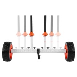 Kajakki kanootti SUP-lauta kärry alumiiniseosrunko 104 kg kantavuus umpinaiset 25,4 cm renkaat