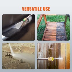 Bensiinikäyttöinen painepesuri 3400 PSI 2,6 GPM 5 pikaliitettävää suutinta