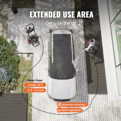 Korkeapainepesuri bensiinikäyttöinen 3600 PSI 2,6 GPM kuparipumppu 210cc 5 suutinta