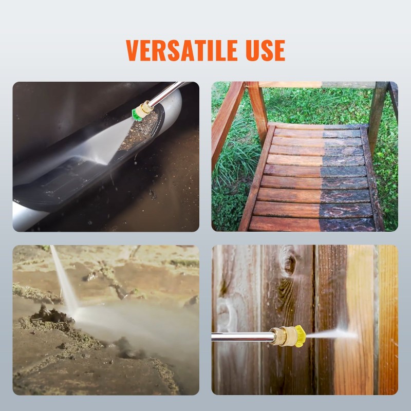 Korkeapainepesuri bensiinikäyttöinen 3600 PSI 2,6 GPM kuparipumppu 210cc 5 suutinta