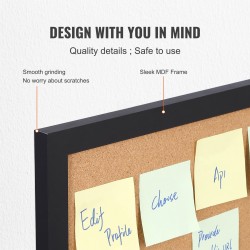 Korkkitaulu korkkipinnalla MDF-tarrakehyksellä 24x36 tuumaa sisältää 10 piirtoa