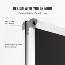 Magneettinen musta kirjoitustaulu 1750 x 1000 mm alumiinikehyksellä hunajakennolevyllä kuivapyyhittävä pinta