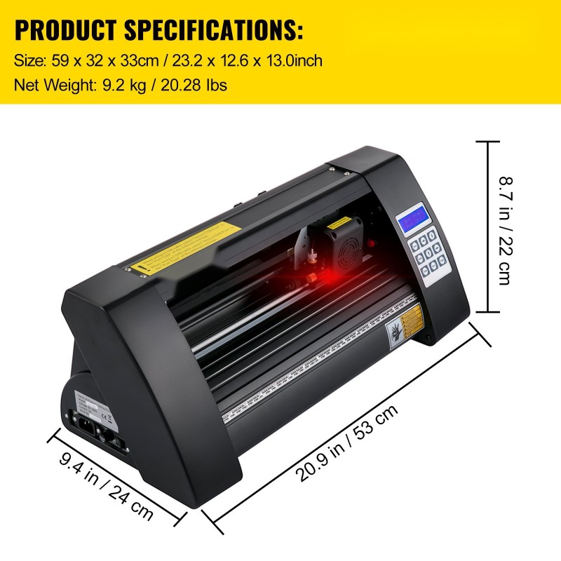 Vinyylileikkuri alumiiniseos 375 mm syöttö 285 mm leikkuuleveys puoli-automaattinen optinen silmä