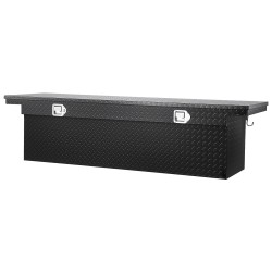 Lavatyökalulaatikko alumiiniseos 1774x507x379 mm vedenpitävä lukittava timanttikuvioitu musta sivukahvoilla