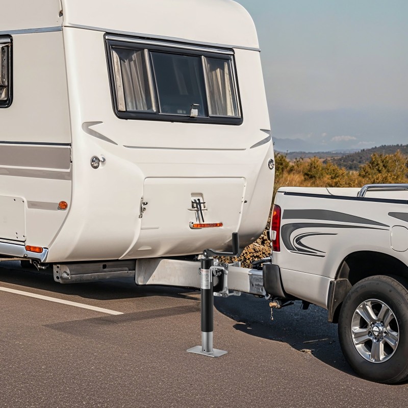 Pultattava kääntyvä perävaunun tunkki hiiliteräksinen 907 kg nostokorkeus 265–515 mm