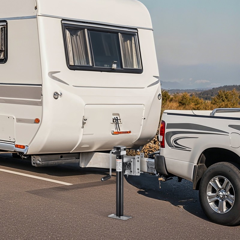 Perävaunun tukitunkki hiiliteräs 2267 kg dynaaminen kantavuus 365 mm iskunpituus kääntyvä pulttikiinnitys