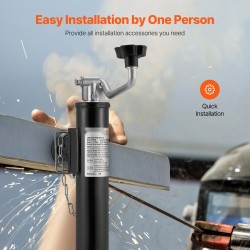 Perävaunun nokkatunkki hiiliteräs ruosteenestopinnoite 907 kg nostokorkeus 283–533 mm kampikahva