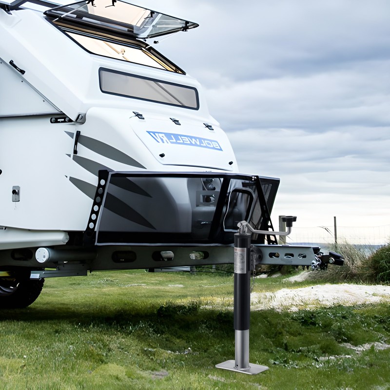 Perävaunun nokkatunkki hiiliteräs ruosteenestopinnoite 907 kg nostokorkeus 283–533 mm kampikahva