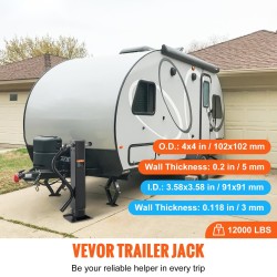 Peräkärryn tunkki hiiliteräksinen hitsattava 5443 kg kantavuus korkeussäädettävä kampikahvalla