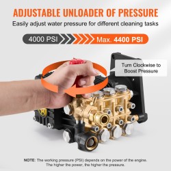 Painepesurin pumppu 25,4 mm akseli kolmemäntäinen vaakasuuntainen 303 bar 16,6 l/min