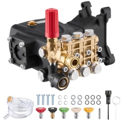 Korkeapainepesurin pumppu vaakasuuntainen kolmimäntäinen 25,4 mm akselilla 289 bar 16 L/min