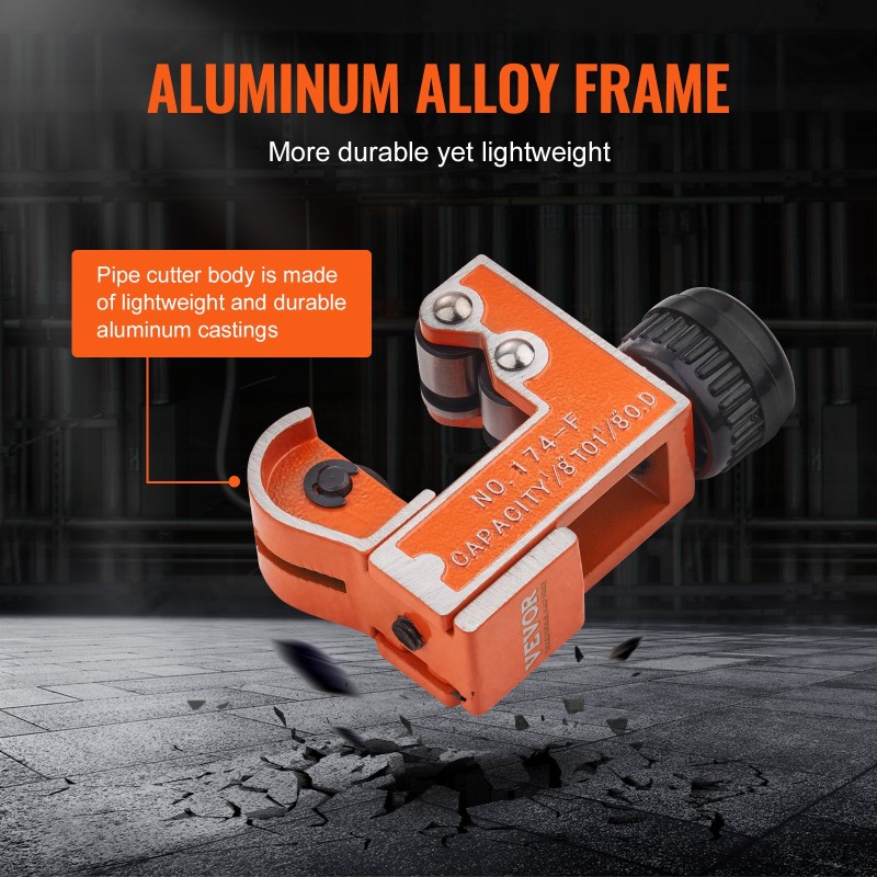 Miniputkileikkuri alumiiniseosrunko 3–29 mm SKD-terä kuparille alumiinille sinkitylle teräkselle ja muoviputkille