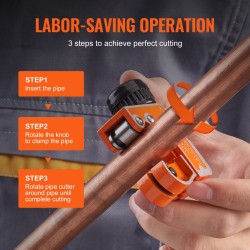 Miniputkileikkuri alumiiniseosrunko 3–29 mm SKD-terä kuparille alumiinille sinkitylle teräkselle ja muoviputkille