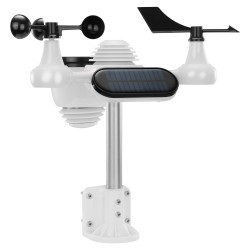 Langaton sääasema seitsemän toiminnon anturi 19 senttimetrin värinäyttö aurinkokäyttöinen ulkoanturi alumiinitanko