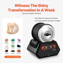 Kivirumpusetti ABS-muovi 4 paunan kapasiteetti 9 nopeutta 9 päivän ajastin