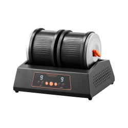 Kivikiillotuskone suoravetomoottorilla 8 paunan kapasiteetilla kaksoisrummuinen 9 nopeutta 9 päivän ajastin