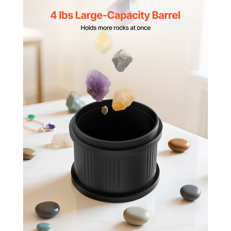 Kivirumpu suurikapasiteettisella rummulla 1–4 nopeusasetusta hiljainen ylikuormitussuojalla virrankatkaisumuistilla kotikäyttöön