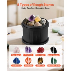 Kivirumpusarja 4 nopeusasetusta hiljainen suurikapasiteettinen rumpu monivaiheinen kiillotus