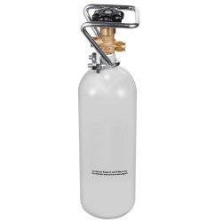 CO2-säiliö seosteräksinen 2 kg harmaa suihkupinnoite DIN477-venttiili TUV-hyväksytty