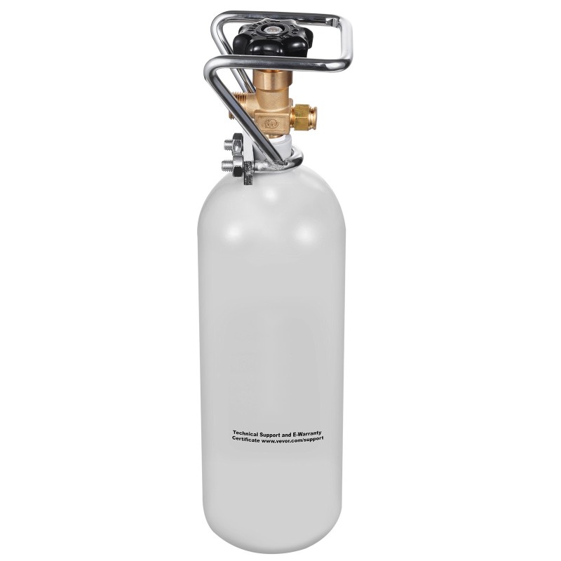 CO2-säiliö seosteräksinen 2 kg harmaa suihkupinnoite DIN477-venttiili TUV-hyväksytty