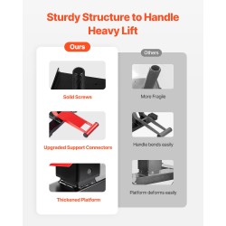 Hydraulinen teräksinen nostoteline crossi ja enduropyörille 1200 paunaa 250–465 mm