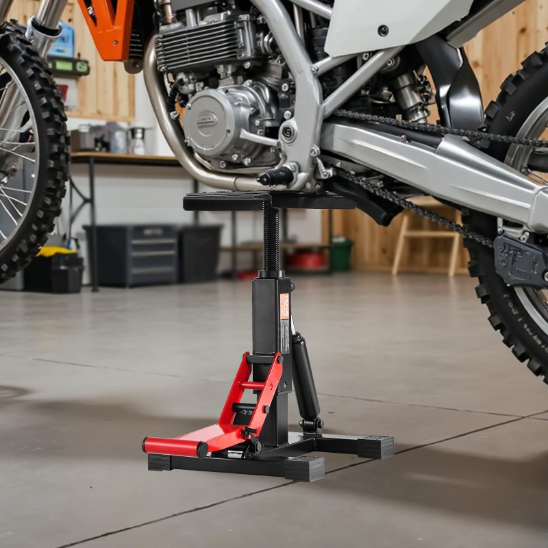 Hydraulinen teräksinen nostoteline crossi ja enduropyörille 1200 paunaa 250–465 mm