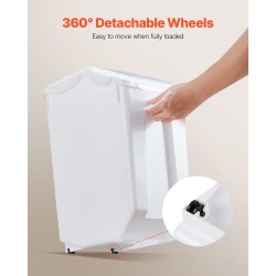 Säilytysastia 20 l elintarvikelaatuisesta PP-muovista ilmatiivis pinottava pyörillä