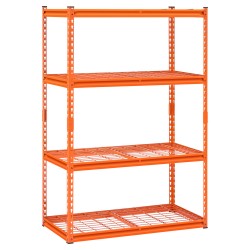 Varastohylly jauhemaalattua terästä nelitasoinen 508×1016×1524 mm 1089 kg