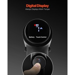 Johdoton sähköruuvimeisseli 32 kärkeä 0,5–5 N·m 2500 mAh akku digitaalinen näyttö
