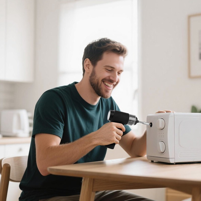 Johdoton sähköruuvimeisseli 32 kärkeä 0,5–5 N·m 2500 mAh akku digitaalinen näyttö