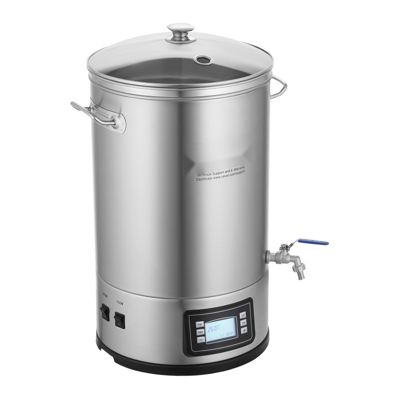 Sähköinen oluenpanosarja 30,3 l 304 ruostumaton teräs lasikansi hana elektroninen ohjauspaneeli kotikeittiöön