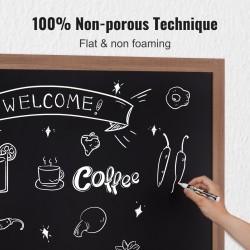 Magneettinen liitutaulu rustiikkisella ruskealla puukehyksellä 1168x889 mm