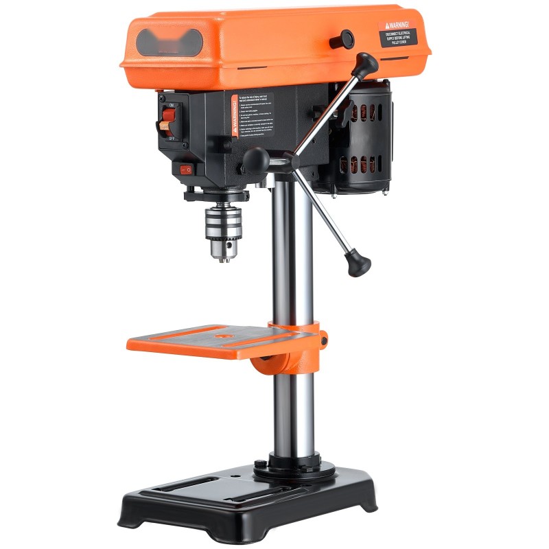 Pöytämallinen pylväsporakone 500 W induktiomoottori 5 nopeutta 0–45 asteen työpöytä LED työvalo