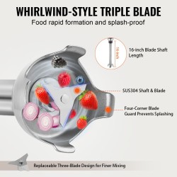 Upposekoitin ammattikäyttöön 350 watin 16 tuuman varsi portaaton nopeudensäätö ruostumaton teräs