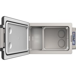 Kompressorikäyttöinen autokylmälaukku 52 l kaksivyöhykkeinen toimii 12/24 V ja 100–240 V verkkojännitteellä