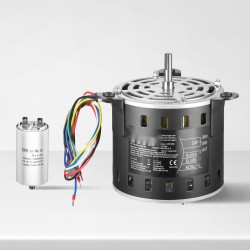 Puhallinmoottori 1/5 hevosvoimaa 220V 3-nopeuksinen 10mmx20mm akseli kondensaattori mukana