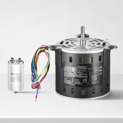 Puhallinmoottori metallirunkoinen 1/2 hevosvoimaa 220V 3-nopeuksinen 10mm akseli 20mm kondensaattorilla