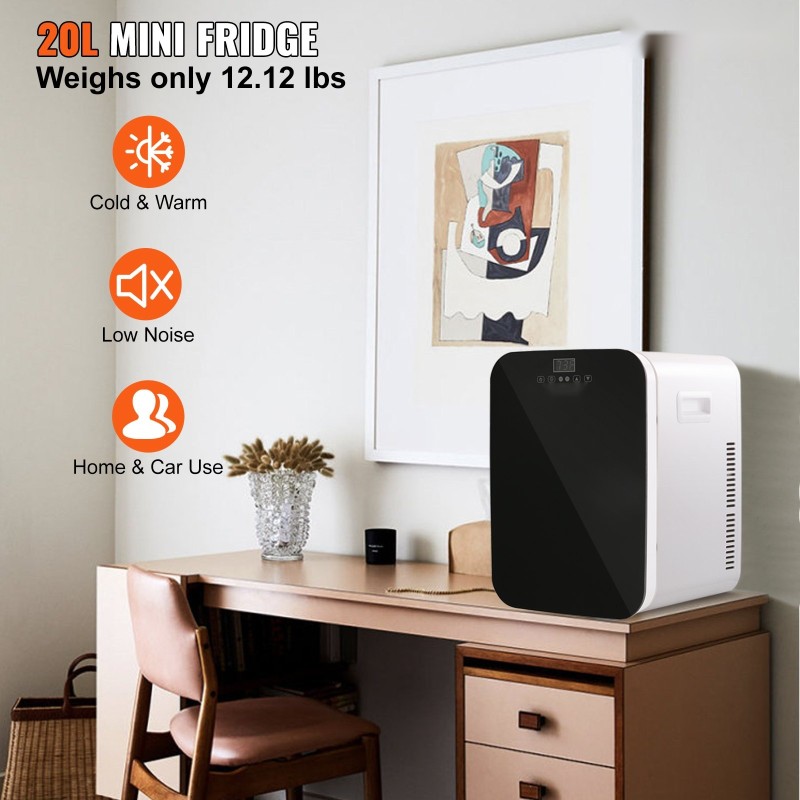 Pöytämallinen minijääkaappi 20 l 22 tölkkiä kosketusnäytöllä viilennys ja lämmitys