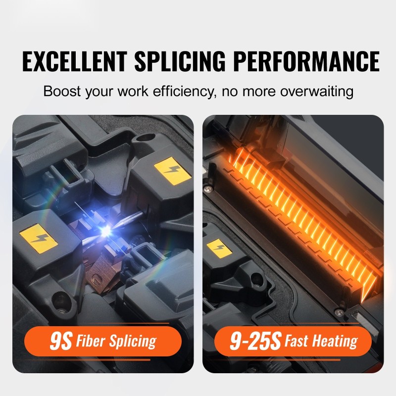 Kuituhitsauslaite 4 moottoria vaippakohdistus automaattitarkennus 10,16 cm digitaalinen näyttö säänkestävä